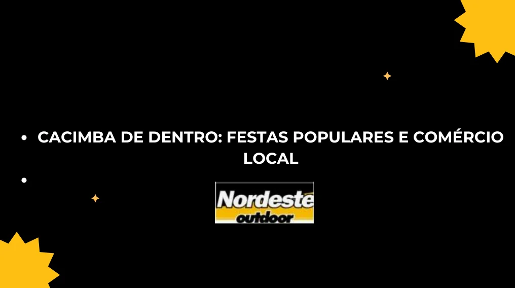 Cacimba de Dentro: Festas Populares e Com&eacute;rcio L